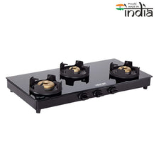 Load image into Gallery viewer, Aura 302 Glass Gas Stove (3 Burners)
