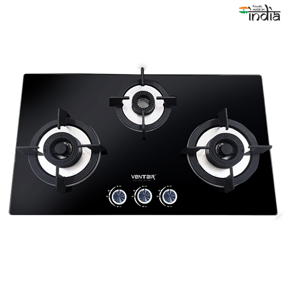 Ventair Glass Gas Hob Chef 3B (3 Burners)