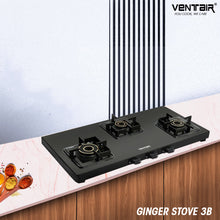 Load image into Gallery viewer, Ventair Glass Gas Stove Ginger 3B (3 Burners)
