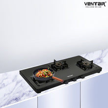 Load image into Gallery viewer, Ventair Glass Gas Stove Ginger 3B (3 Burners)
