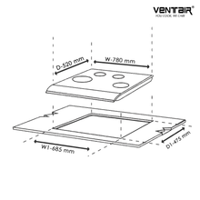 Load image into Gallery viewer, Ventair Glass Gas Hob Chef 4B (4 Burners)
