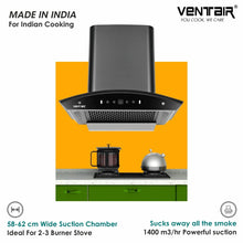 Load image into Gallery viewer, Style+ 60 Smart Auto Clean Chimney (Motion Sensor, 60cm,1400 m3h, 11° Filterless Technology)
